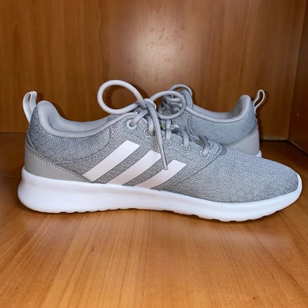 Adidas QT Racer 2.0 Cloudfoams Grey & White Athletic Sneakers